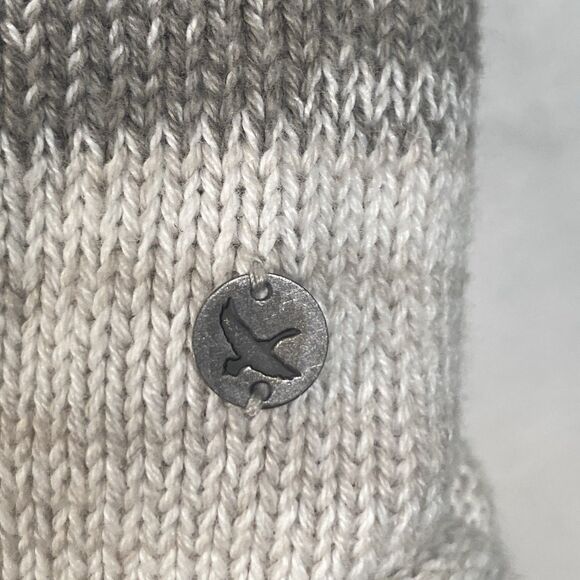 Eddie Bauer Women’s XL Blue Gray Striped Cotton Knit Sweater Pullover - Picture 7 of 10